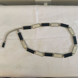 Etcetera Silver Chain Belt - L - EUC